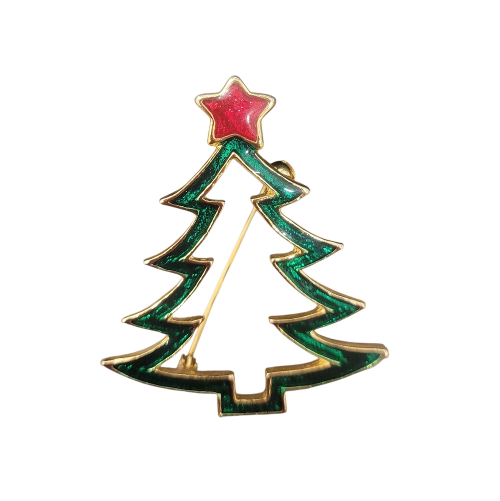 Vintage AAI Christmas Brooch